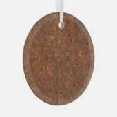 Roestig metaal: getextureerde ijzeresthetiek. glas ornament (Voorkant Rechts)