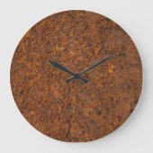 Roestig metaal: getextureerde ijzeresthetiek. grote klok (Voorkant)