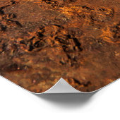 Roestig metaal: getextureerde ijzeresthetiek. poster (Hoek)