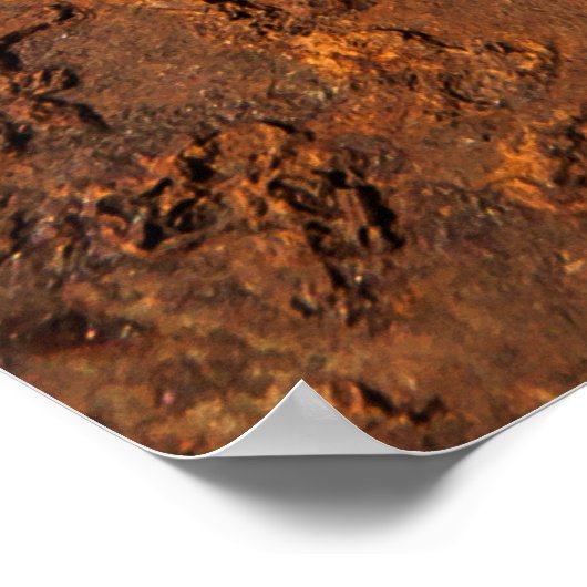 Roestig metaal: getextureerde ijzeresthetiek. poster (Hoek)