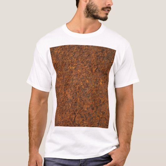 Roestig metaal: getextureerde ijzeresthetiek. t-shirt (Voorkant)