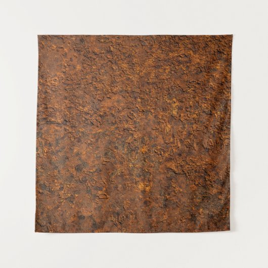 Roestig metaal: getextureerde ijzeresthetiek. wandkleed (Voorkant (horizontaal))