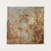 Roestig metaal: getextureerde paneelachtergrond. wandkleed (Voorkant (horizontaal))