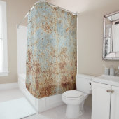 Roestig metalen paneel, gestructureerde achtergron douchegordijn (In situ)