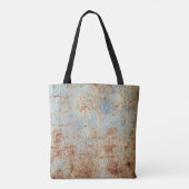Roestig metalen paneel, gestructureerde achtergron tote bag (Achterkant)