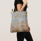 Roestig metalen paneel, gestructureerde achtergron tote bag (Dichtbij)