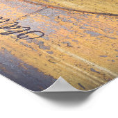 Roestig metalen voorwerp poster (Hoek)