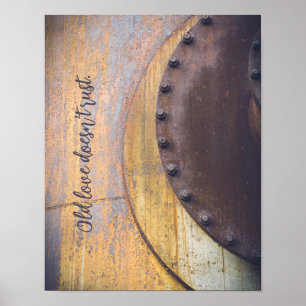 Roestig metalen voorwerp poster