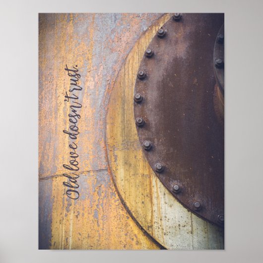 Roestig metalen voorwerp poster (Voorkant)
