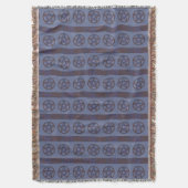Roestig Pentagram Blauw Deken (Voorkant Verticaal)