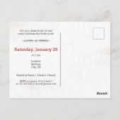 Roestig rode laatste rit voor de bruid briefkaart (Achterkant)