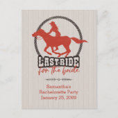 Roestig rode laatste rit voor de bruid briefkaart (Voorkant)