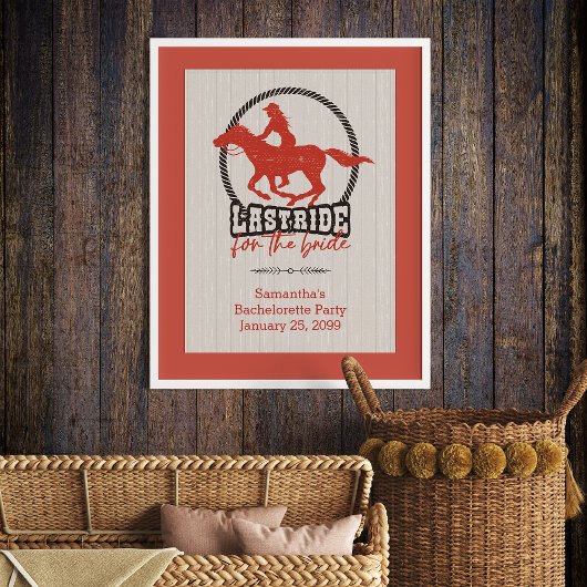 Roestig Rode Laatste Rit Voor De Bruid Poster