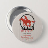 Roestig Rode Laatste Rit Voor De Bruid Ronde Button 7,6 Cm (Voorkant /achterkant)