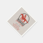 Roestig Rode Laatste Rit Voor De Bruid Servet (Hoek)