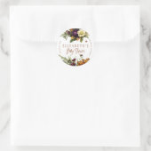 Roestig sinaasappel herfst herfst bloemenkoper bab ronde sticker (Tas)