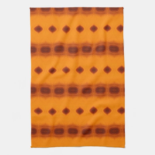 Roestig Sinaasappel Patterned Theedoek (Verticaal)