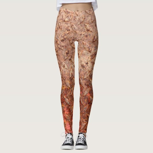 Roestig staal bord, grungy metaaltextuur. leggings (Voorkant)