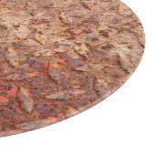 Roestig staal bord, grungy metaaltextuur. snijplank (Hoek)