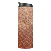 Roestig staal bord, grungy metaaltextuur. thermosbeker (Geroteerd rechts)