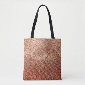 Roestig staal bord, grungy metaaltextuur. tote bag