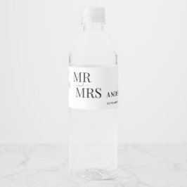 roestig stoffig blauwe waterverf bloemboeket waterfles etiket