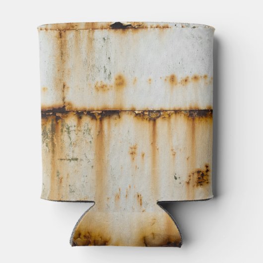 Roestig wit metaal: getextureerde oppervlakte blikjeskoeler (Achterkant)