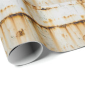 Roestig wit metaal: getextureerde oppervlakte cadeaupapier (Rol Hoek)