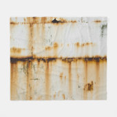 Roestig wit metaal: getextureerde oppervlakte fleece deken (Voorkant (Horizontaal))
