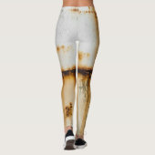 Roestig wit metaal: getextureerde oppervlakte leggings (Achterkant)