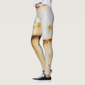 Roestig wit metaal: getextureerde oppervlakte leggings (Links)