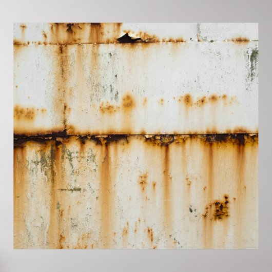 Roestig wit metaal: getextureerde oppervlakte poster (Voorkant)