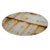 Roestig wit metaal: getextureerde oppervlakte snijplank (Hoek)