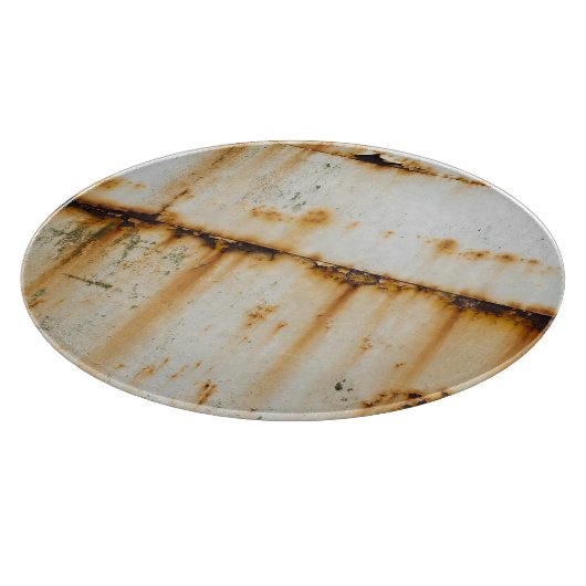 Roestig wit metaal: getextureerde oppervlakte snijplank (Hoek)