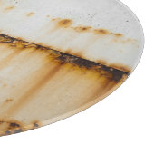 Roestig wit metaal: getextureerde oppervlakte snijplank (Hoek)