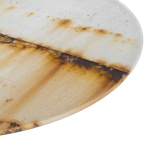 Roestig wit metaal: getextureerde oppervlakte snijplank (Hoek)