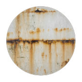 Roestig wit metaal: getextureerde oppervlakte snijplank (Voorkant)