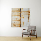 Roestig wit metaal: getextureerde oppervlakte wandkleed (In Situ (horizontaal))