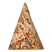 Roestig zink: grunge textuur achtergrond. feesthoedjes (Rechts)