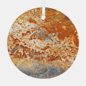 Roestig zink: grunge textuur achtergrond. glas ornament (Achterkant)