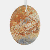 Roestig zink: grunge textuur achtergrond. glas ornament (Voorkant Rechts)