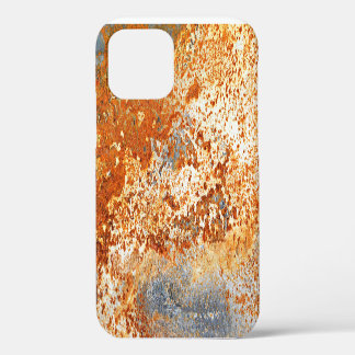 Roestig zink: grunge textuur achtergrond. iPhone 12 hoesje