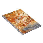 Roestig zink: grunge textuur achtergrond. notitieboek (Rechterzijde)