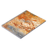 Roestig zink: grunge textuur achtergrond. notitieboek (Linkerzijde)