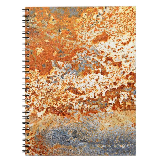 Roestig zink: grunge textuur achtergrond. notitieboek (Voorkant)