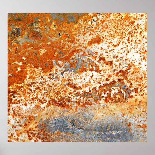 Roestig zink: grunge textuur achtergrond. poster (Voorkant)
