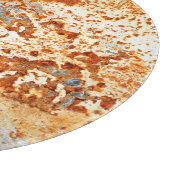 Roestig zink: grunge textuur achtergrond. snijplank (Hoek)