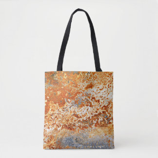 Roestig zink: grunge textuur achtergrond. tote bag
