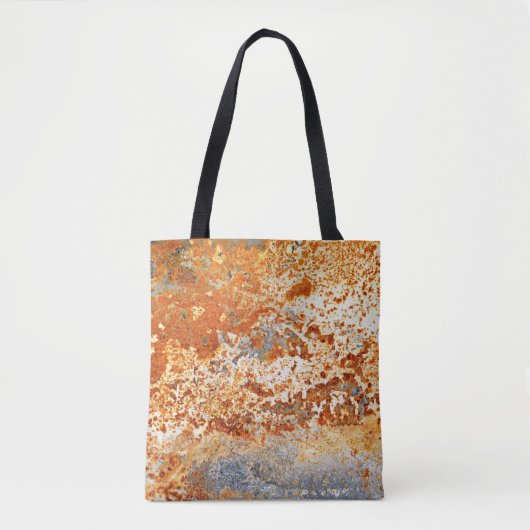 Roestig zink: grunge textuur achtergrond. tote bag (Voorkant)