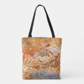 Roestig zink: grunge textuur achtergrond. tote bag (Achterkant)